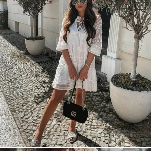 white zara embroidered dress Zara xl voluminous embroidered white dress Size S small MOST WANTED la –  Afashionistastore